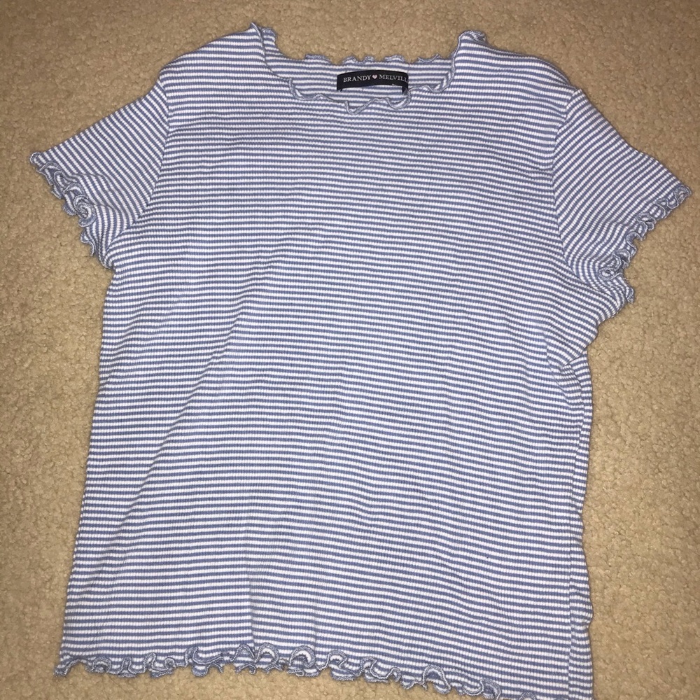 Cropped Striped Tee